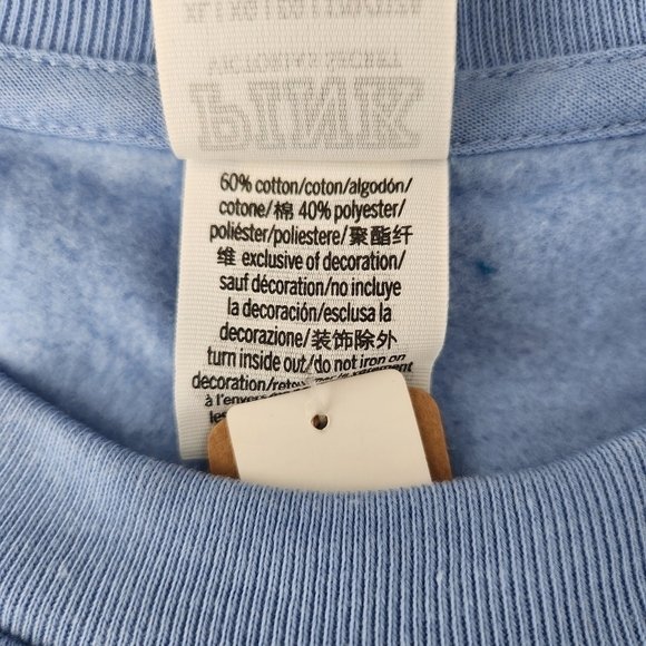 PINK Victoria's Secret FLEECE SHORT-SLEEVE CREWNECK SWEATSHIRT. Size XL. New. - Picture 8 of 10